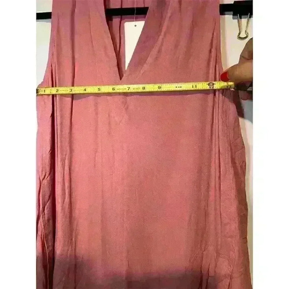 Splendid Maren Sleeveless Shift Dress Small Pink V-Neck Short Relaxed Fit - Picture 9 of 13